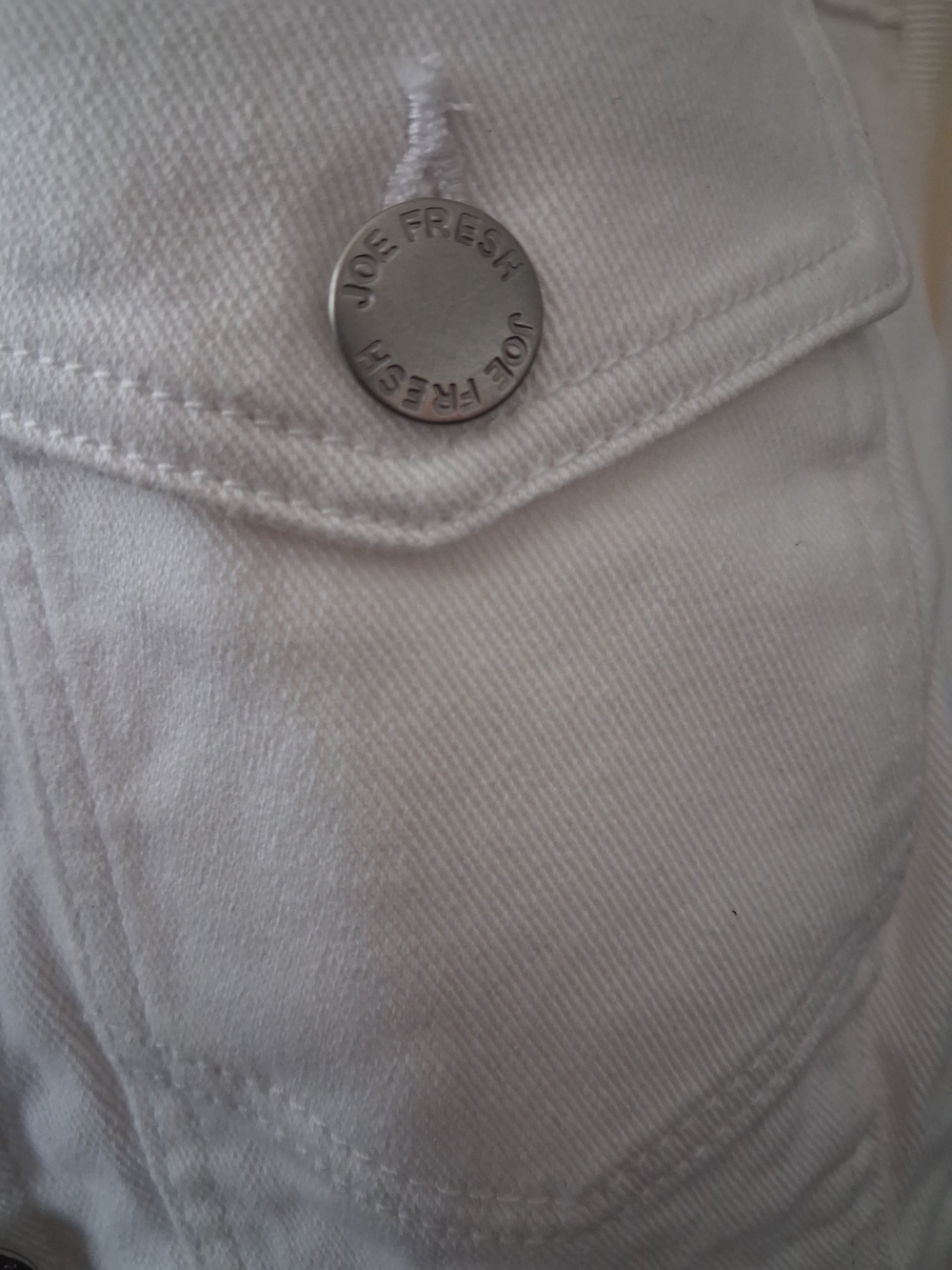 Joe Fresh+ Women’s White Denim Button Up Long Sleeve Jacket – Size 1X - Picture 7 of 15